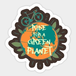 Ride For A Green Planet, Bicycle Sticker